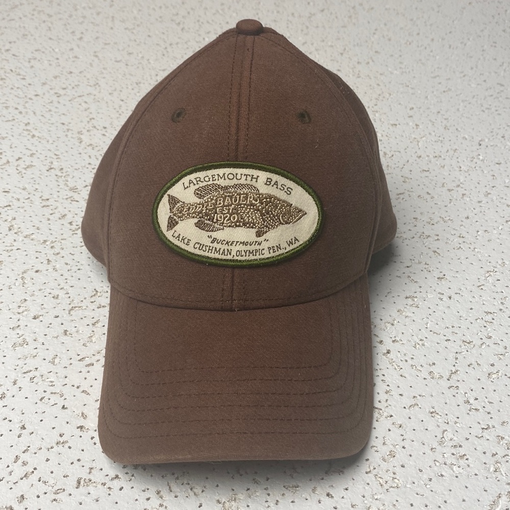 Eddie Bauer Largemouth Bass Fish Bucketmouth Lake Cushman WA Hat Cap